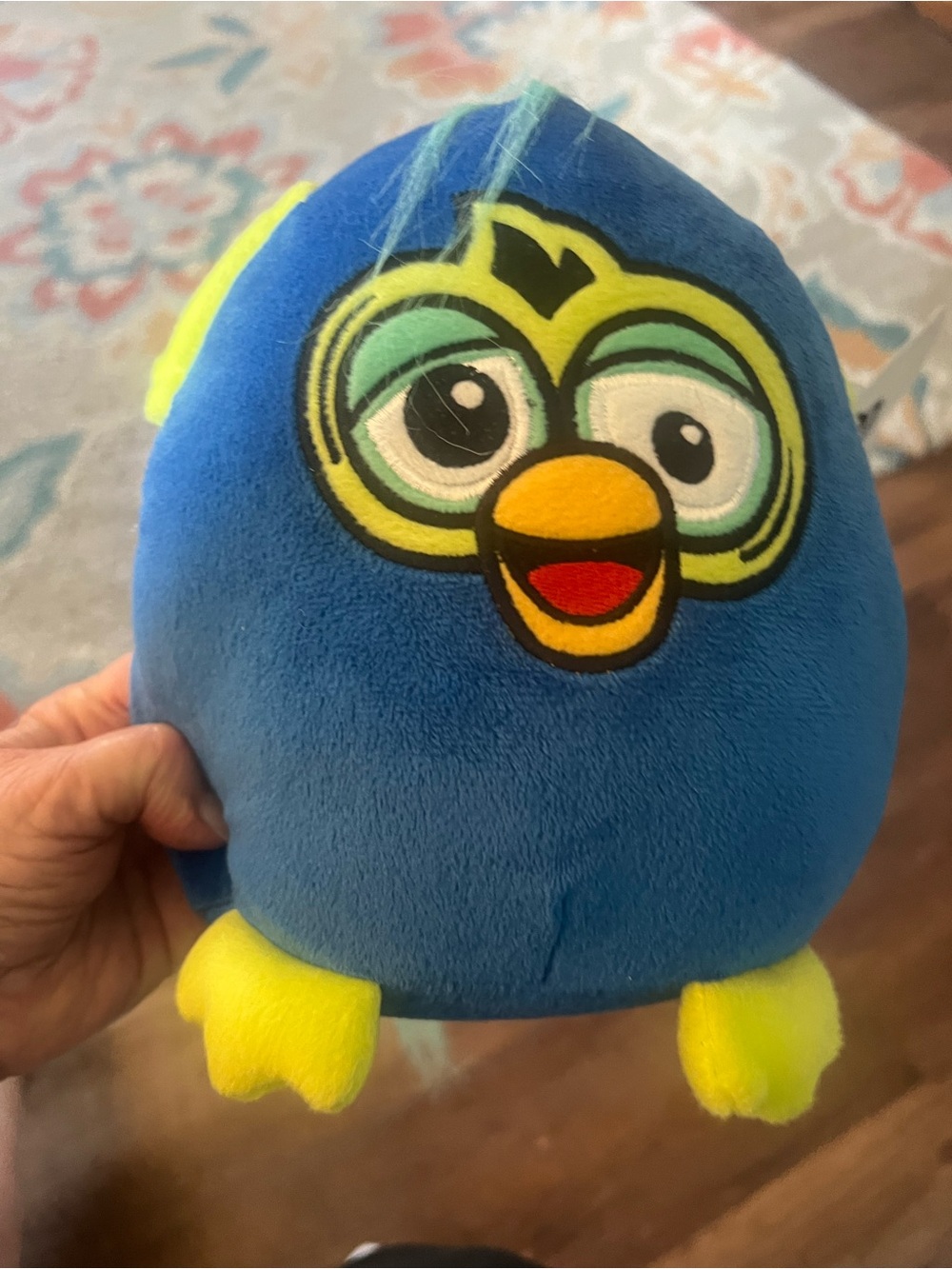 Hasbro Blue and Yellow Plush Furby Stuffed Toy